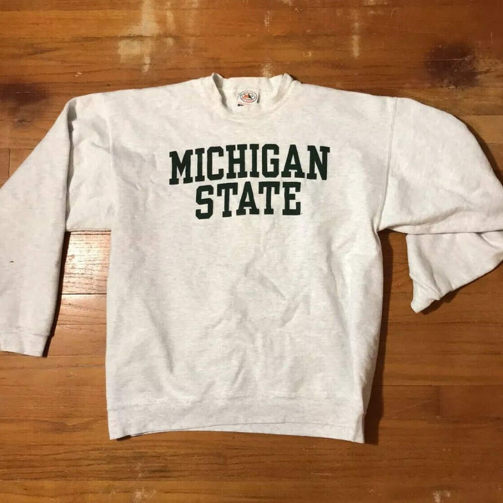 Vtg 80s MSU Michigan State University Spartans Swe